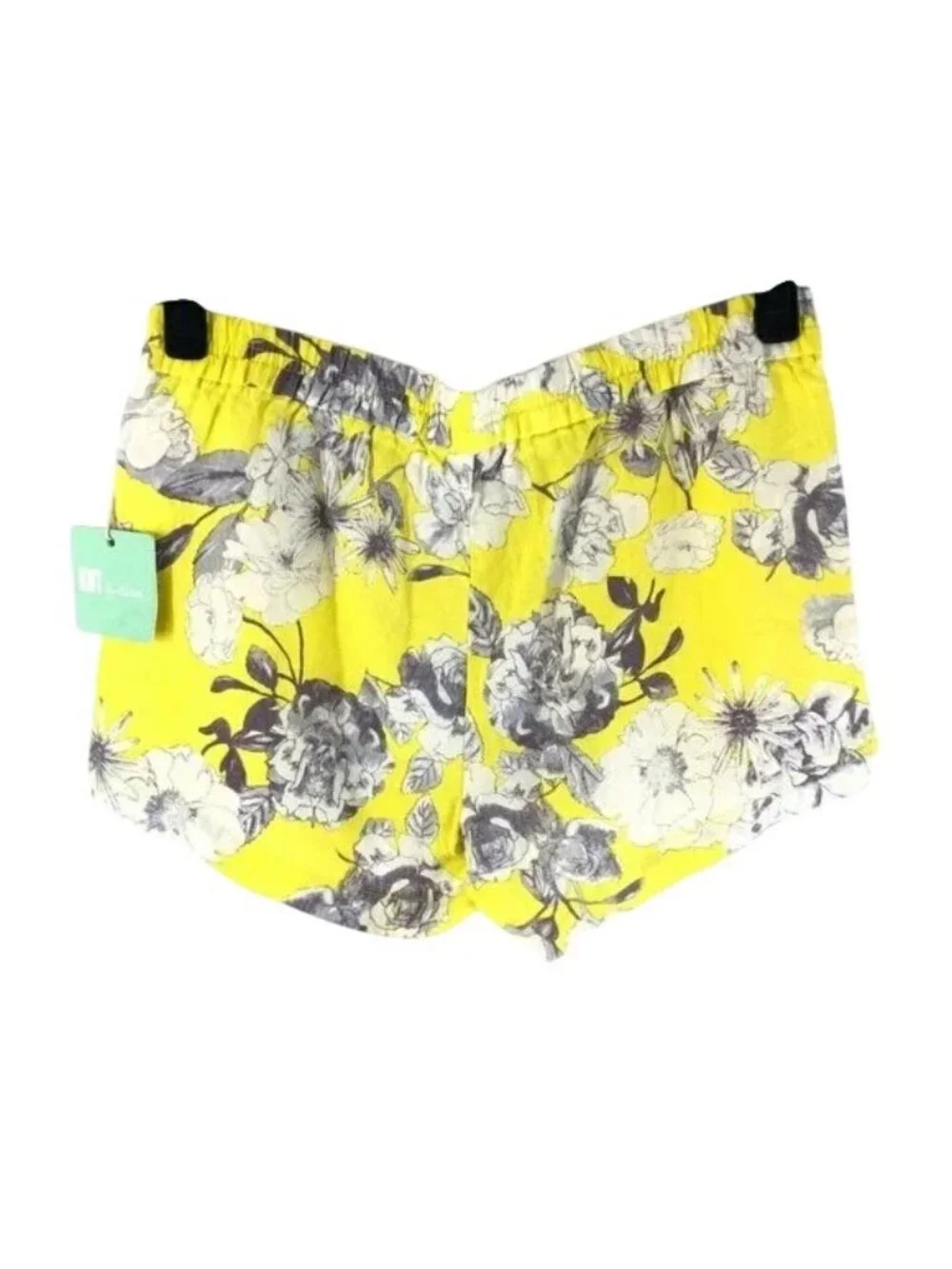 Kut from the Kloth Stitch Fix Jansen Printed Linen Shorts Floral Yellow 4